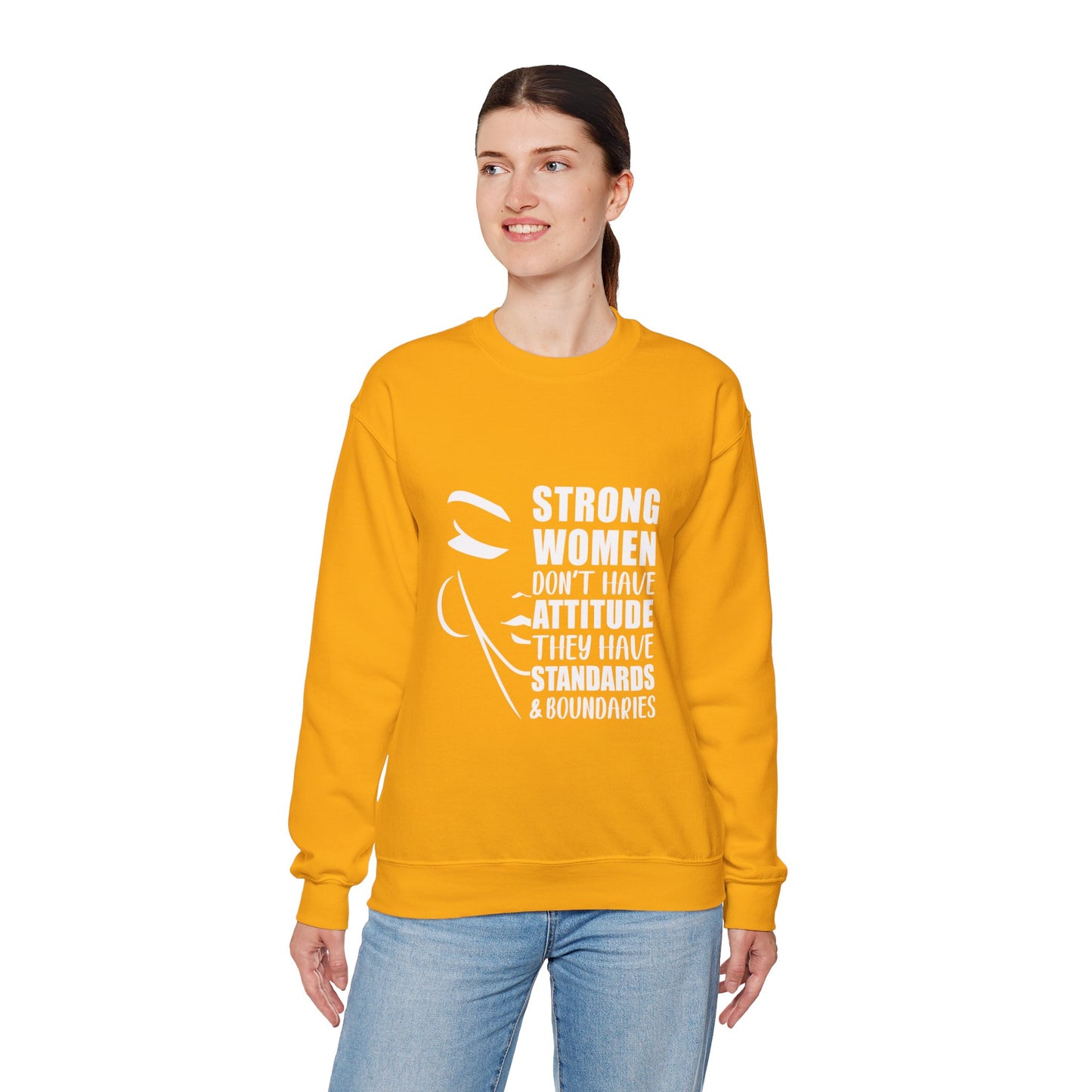 Strong Women Have Boundaries! Unisex Heavy Blend™ Crewneck Sweatshirt