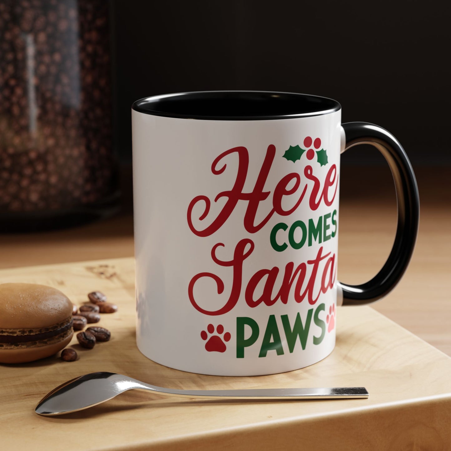 Christmas Paw Mug for Pet Lovers. Accent Coffee Mug (11, 15oz)