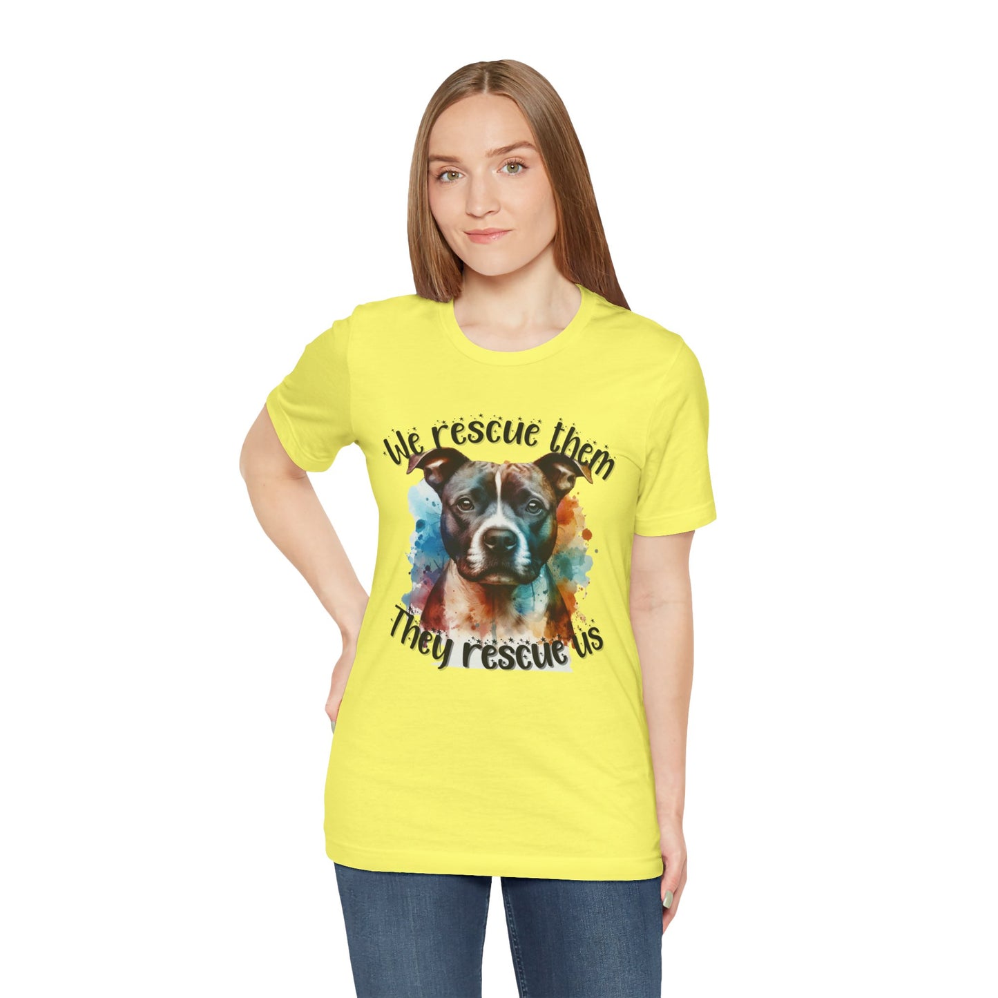 We Rescue Them They Rescue Us! Unisex Jersey Short Sleeve Tee