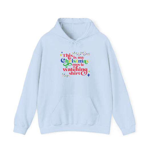 Christmas Movie Watching Hoodie. Unisex Heavy Blend™ Hooded Sweatshirt