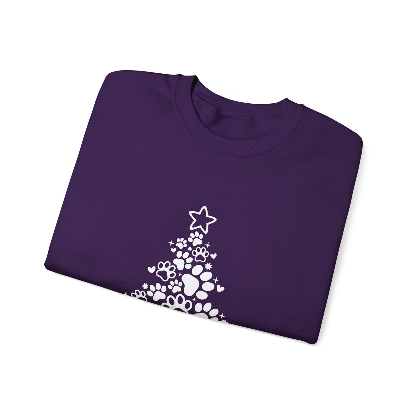 Paw Print Christmas Xmas Sweatshirt. Unisex Heavy Blend™ Crewneck Sweatshirt