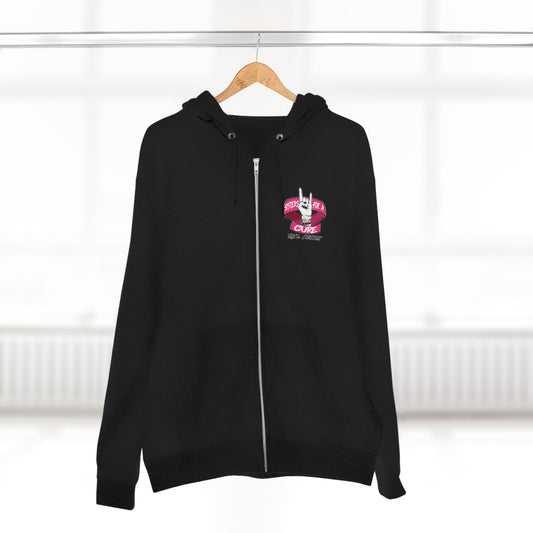 Sisters For A Cure Zip Hoodie, Comfortable Casual Wear, Perfect for Events and Gatherings.
