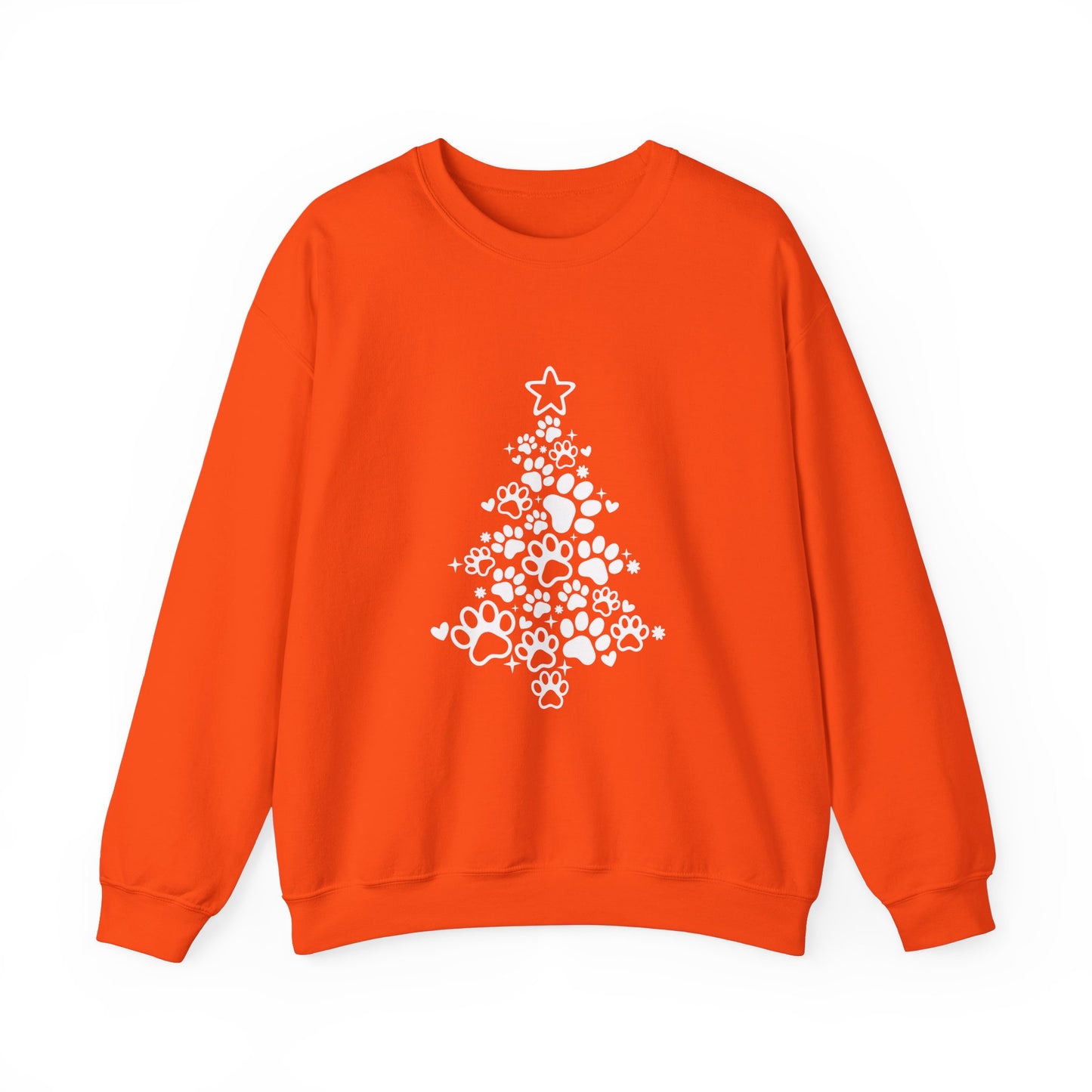 Paw Print Christmas Xmas Sweatshirt. Unisex Heavy Blend™ Crewneck Sweatshirt