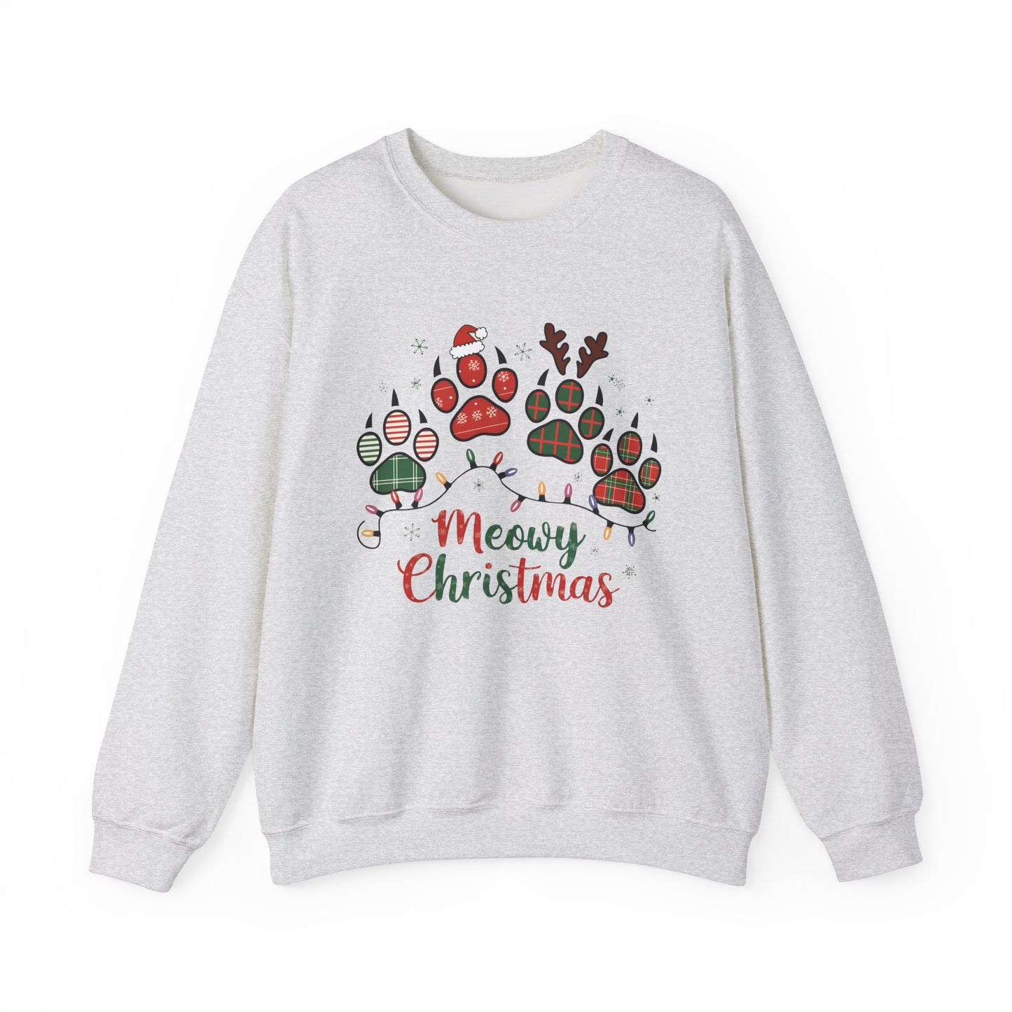 Meowy Christmas Cat Sweat. Unisex Heavy Blend™ Crewneck Sweatshirt