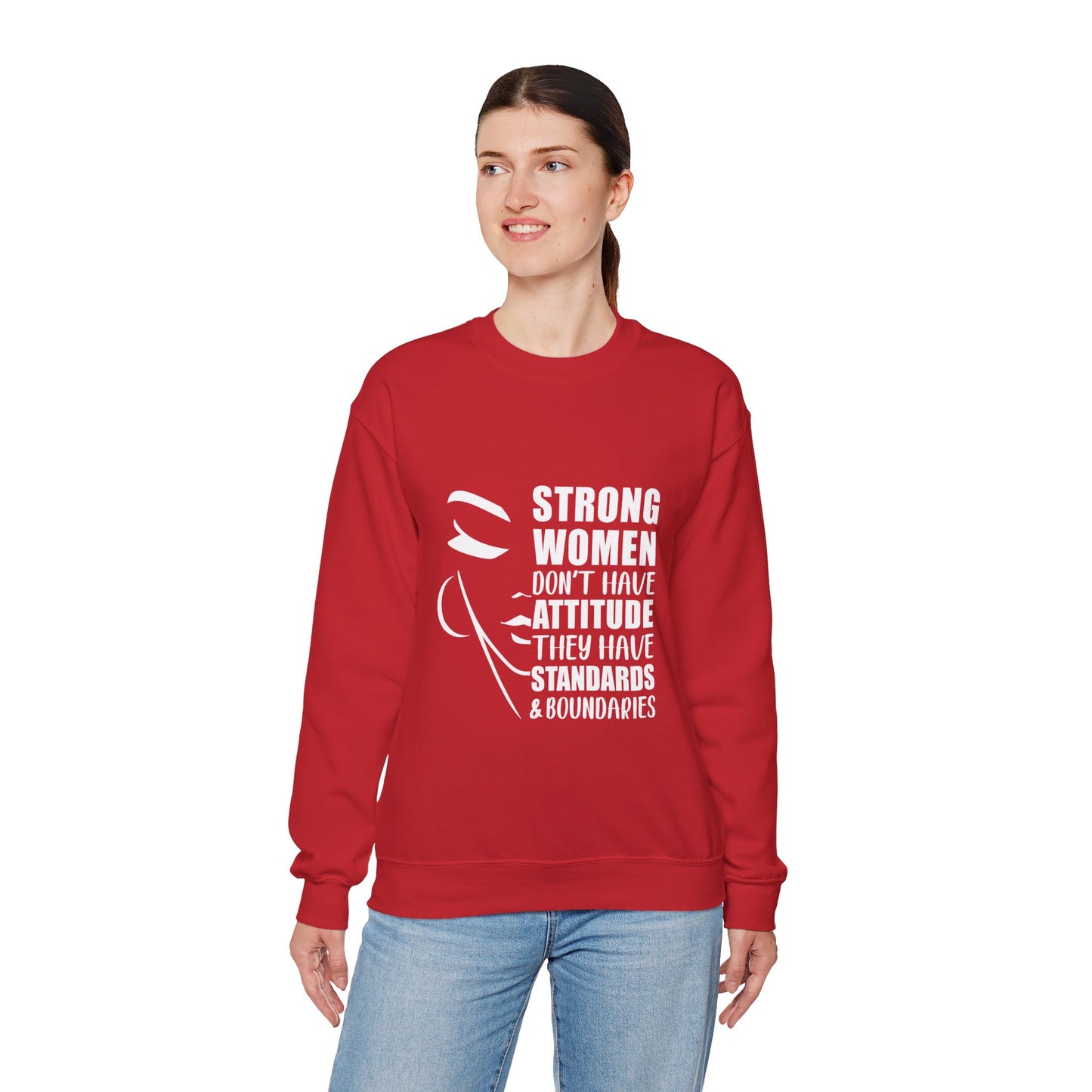 Strong Women Have Boundaries! Unisex Heavy Blend™ Crewneck Sweatshirt