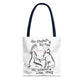 Her Strength My Paw Her Journey Our Story Dog Bag. Tote Bag (AOP)